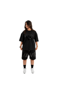 WAVE Oversized T-Shirt & Shorts Set – Black