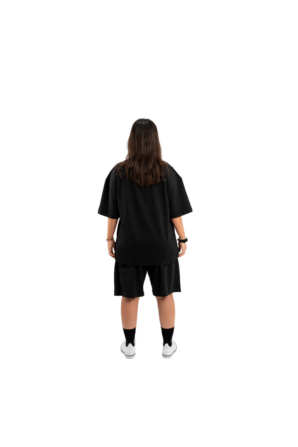 WAVE Oversized T-Shirt & Shorts Set – Black