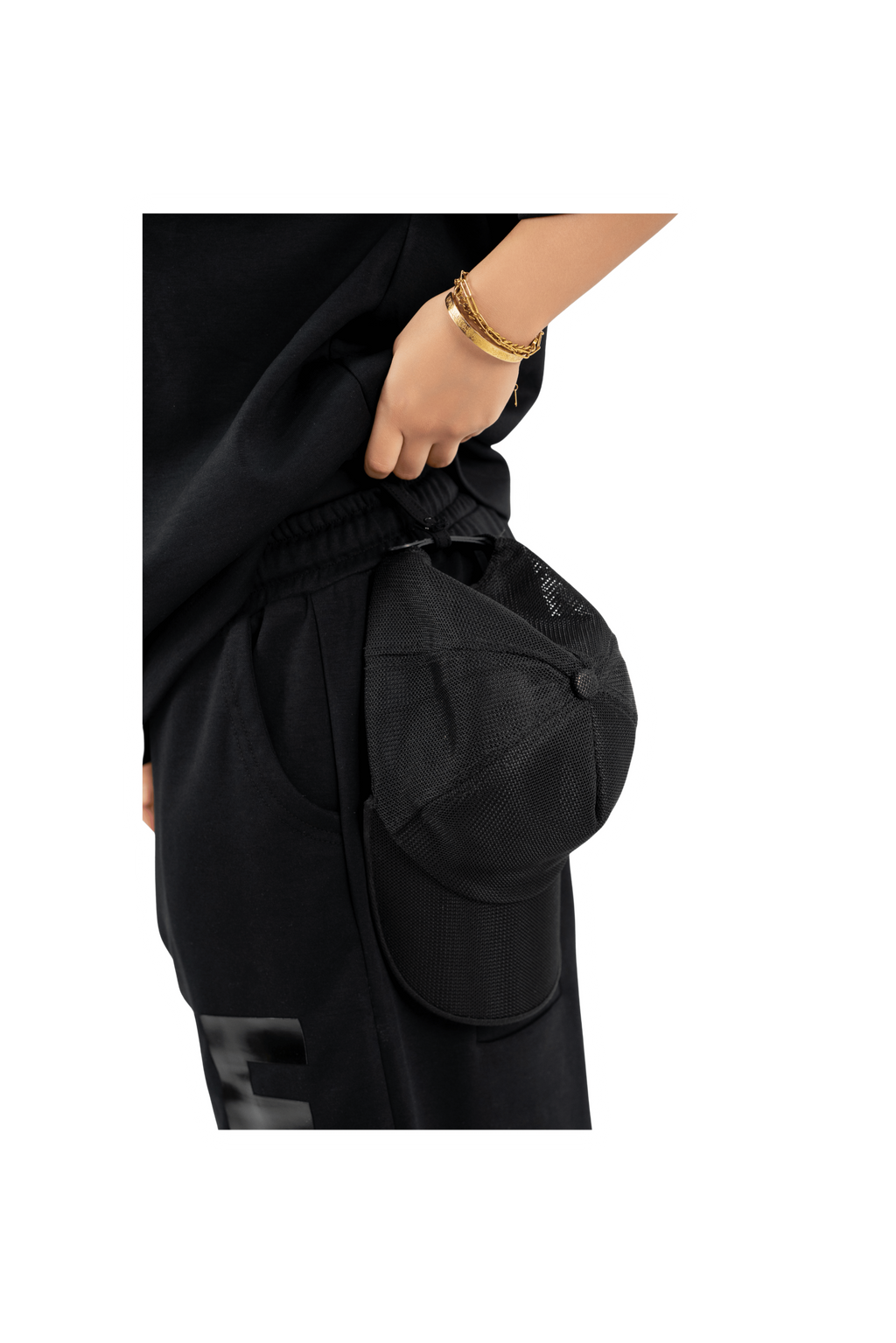 WAVE Oversized T-Shirt & Shorts Set – Black