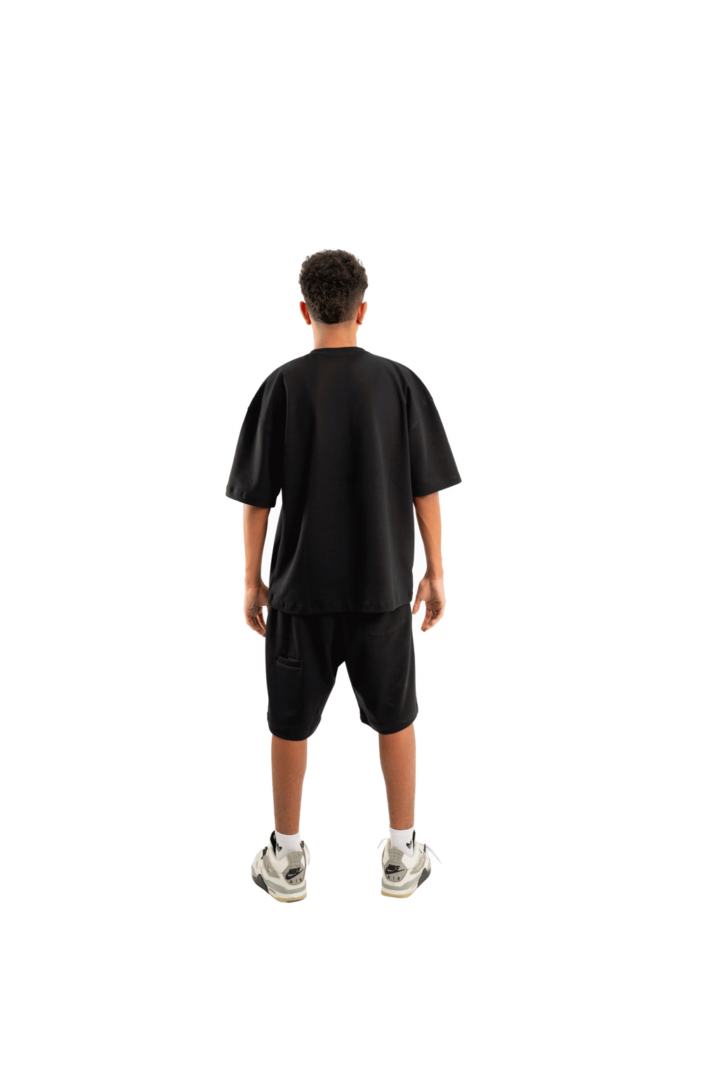 WAVE Oversized T-Shirt & Shorts Set – Black