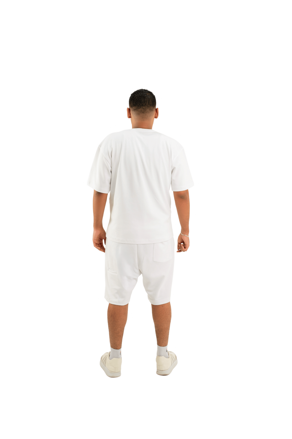 WAVE Oversized T-Shirt & Shorts Set – White
